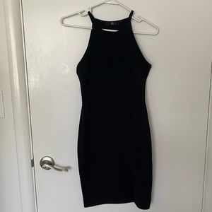 Black bodycon mini dress